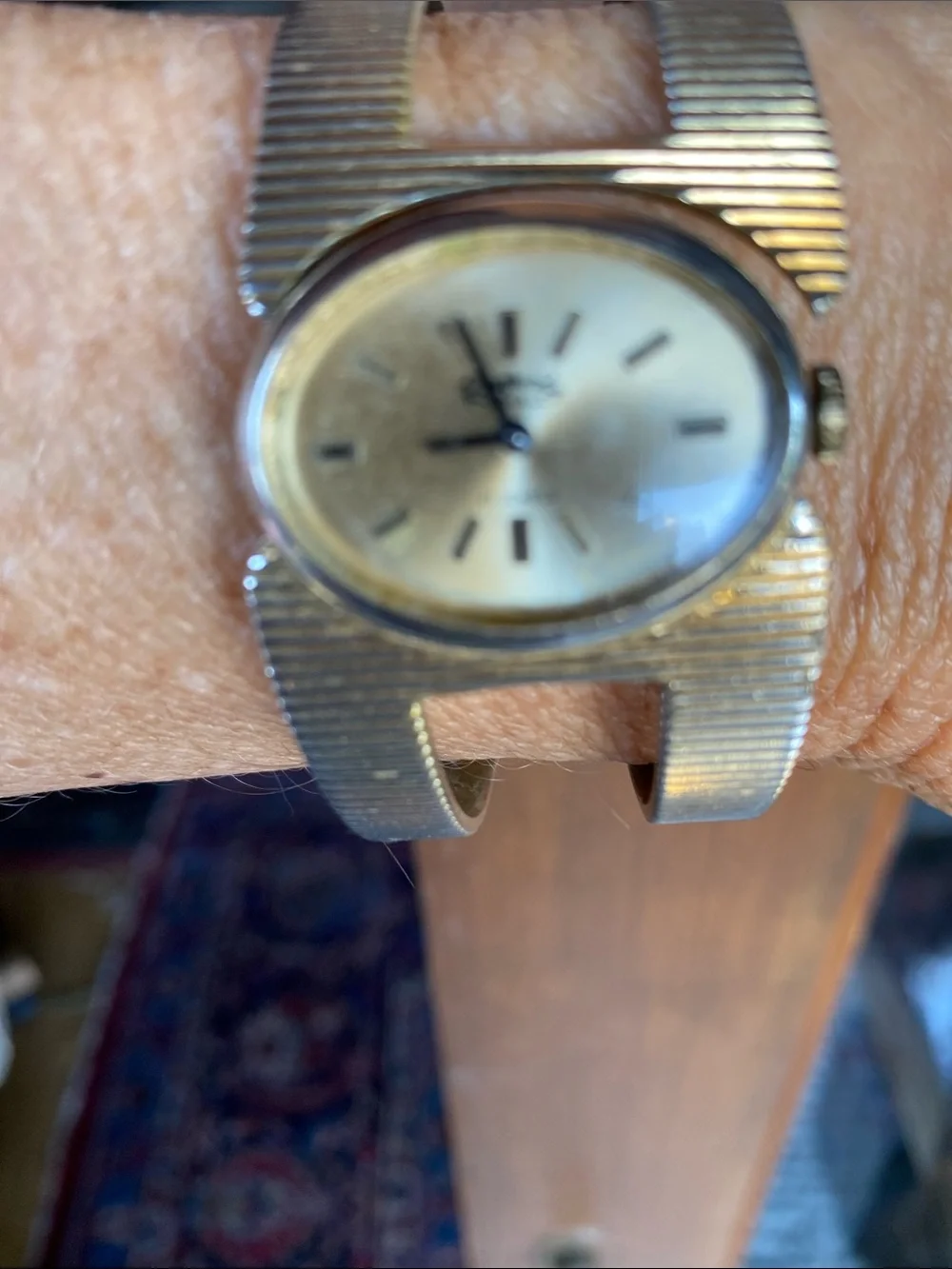 Gold-Tone Women's Vintage Cuff Watch